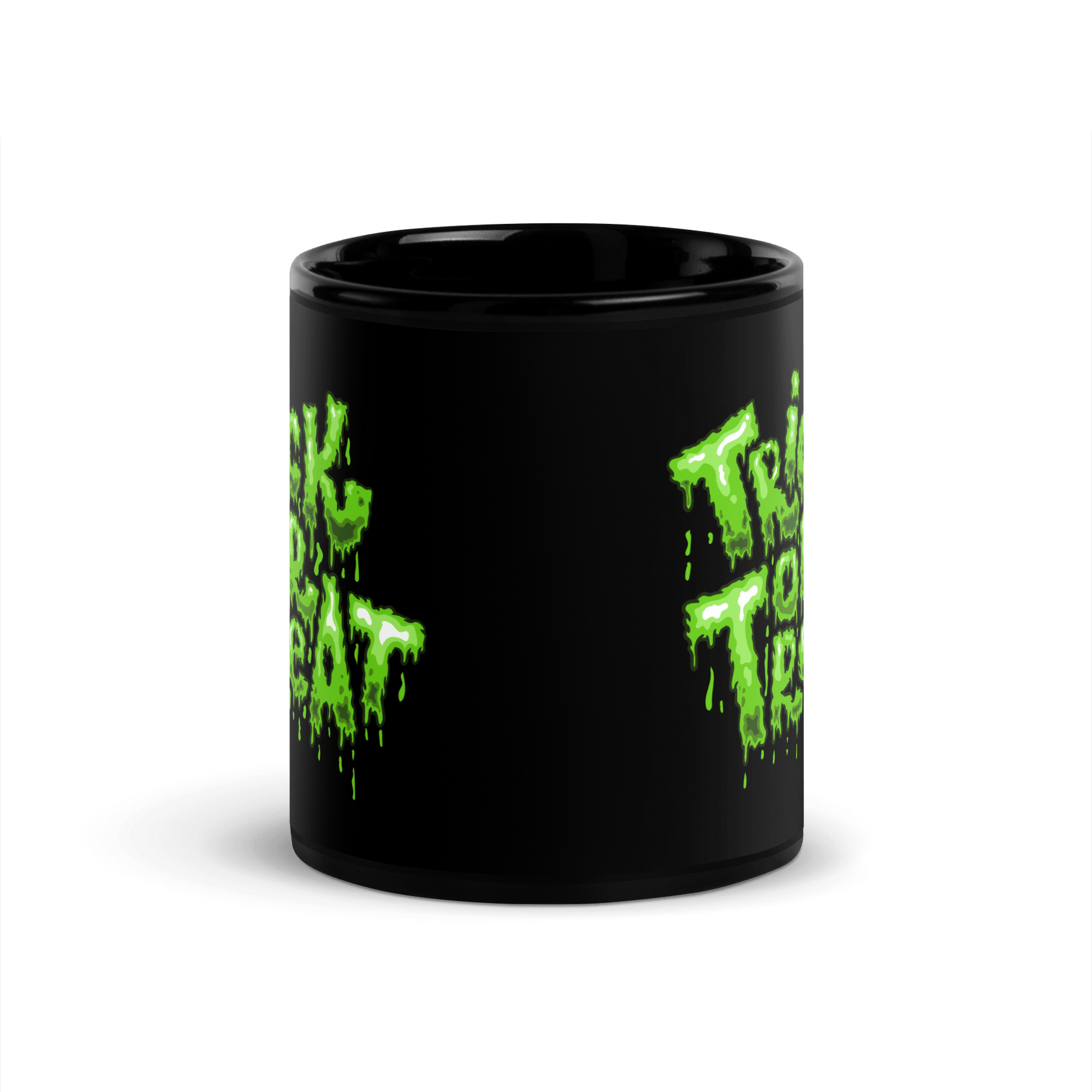 Trick or Treat Lime Green Slime Drip Halloween Coffee Mug