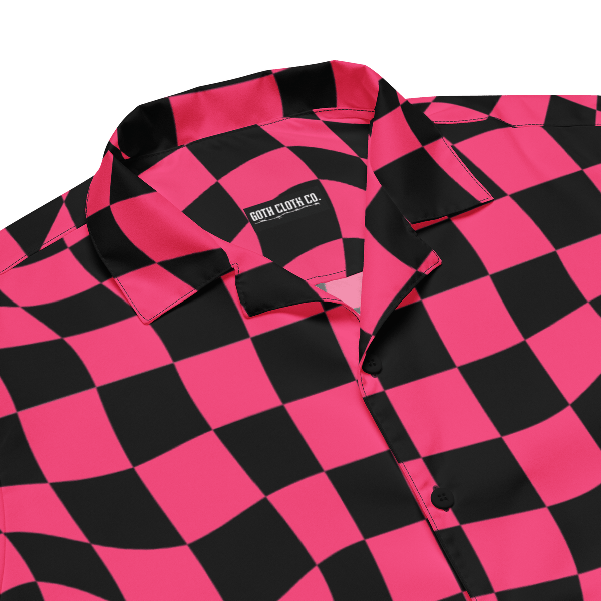 Twisted Tiles Checkerboard Button Up Shirt (READY TO SHIP) - Goth Cloth Co.20923445789992698000