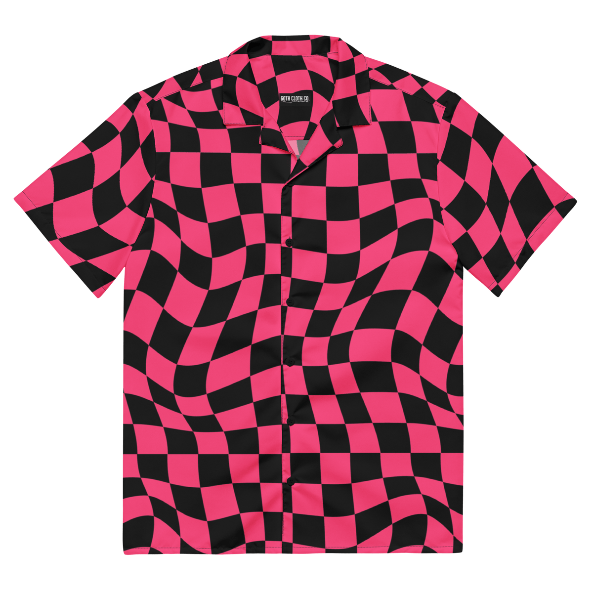 Twisted Tiles Checkerboard Button Up Shirt (READY TO SHIP) - Goth Cloth Co.20923445789992698000