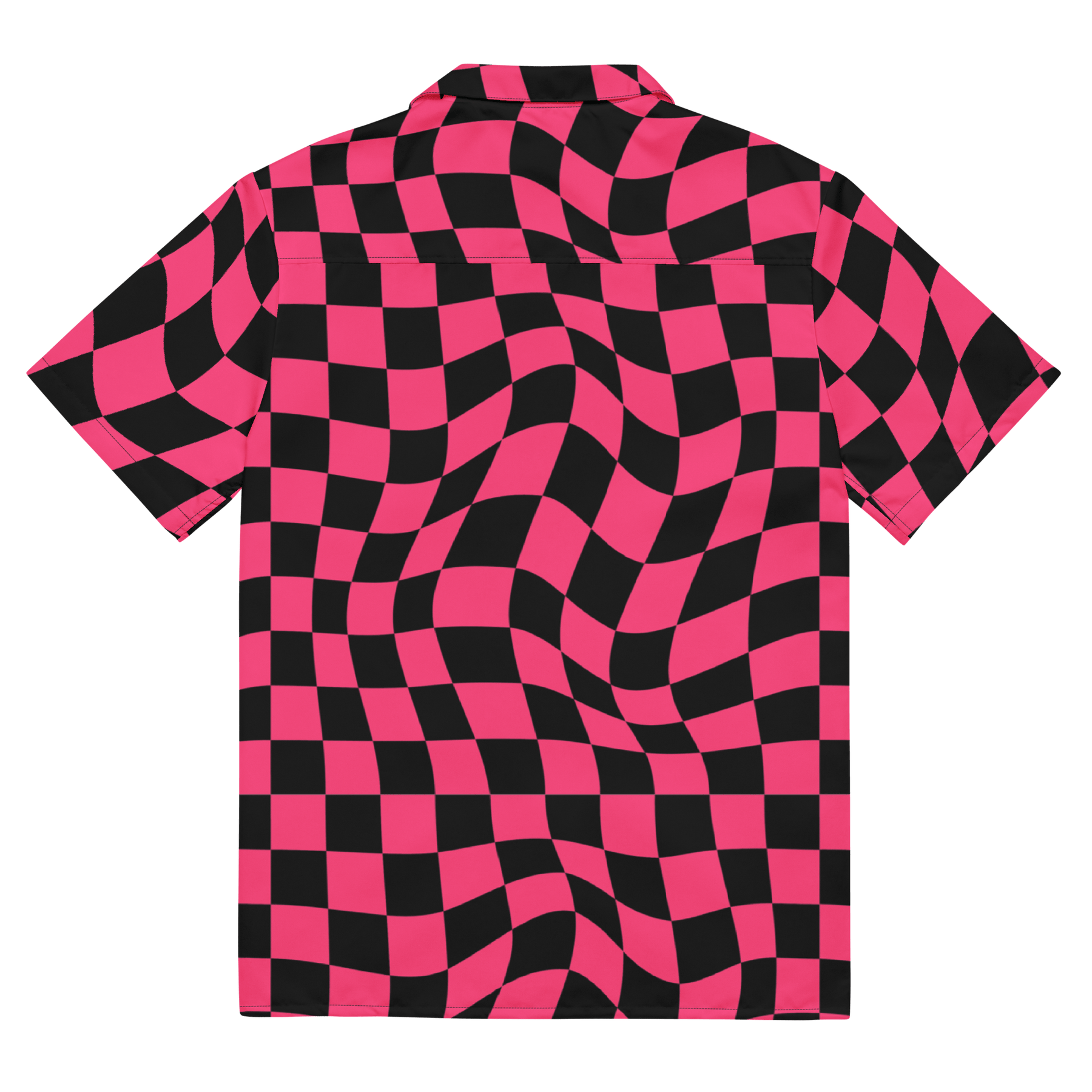 Twisted Tiles Pink Checkerboard Button Up Shirt (READY TO SHIP) - Goth Cloth Co.20923445789992698000