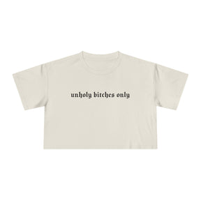 Unholy Bitches Only Cropped Tee - Goth Cloth Co.T-Shirt20315644001494455418