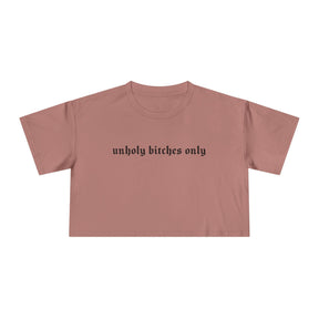 Unholy Bitches Only Cropped Tee - Goth Cloth Co.T-Shirt31774538235350018870