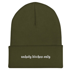 Unholy Bitches Only Knit Beanie - Goth Cloth Co.3584712_17495
