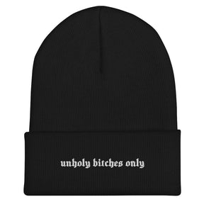 Unholy Bitches Only Knit Beanie - Goth Cloth Co.3584712_8936