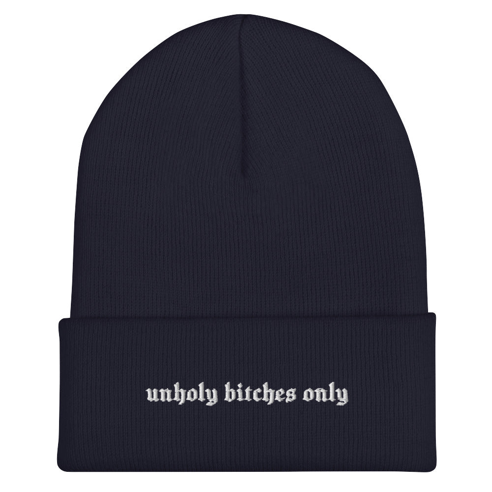Unholy Bitches Only Knit Beanie - Goth Cloth Co.3584712_8940