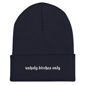 Unholy Bitches Only Knit Beanie - Goth Cloth Co.3584712_8940