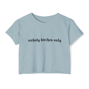 Unholy Bitches Only Women's Lightweight Crop Top - Goth Cloth Co.T - Shirt26399898396994768023