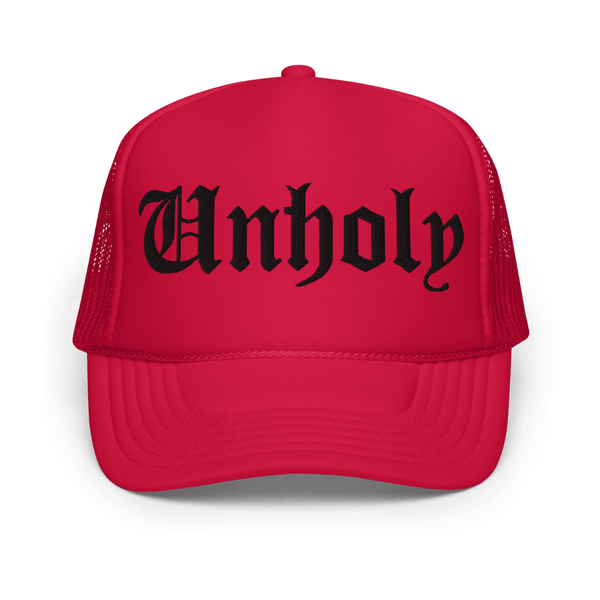 Unholy Embroidered Foam Trucker Hat - Goth Cloth Co.5890749_15906