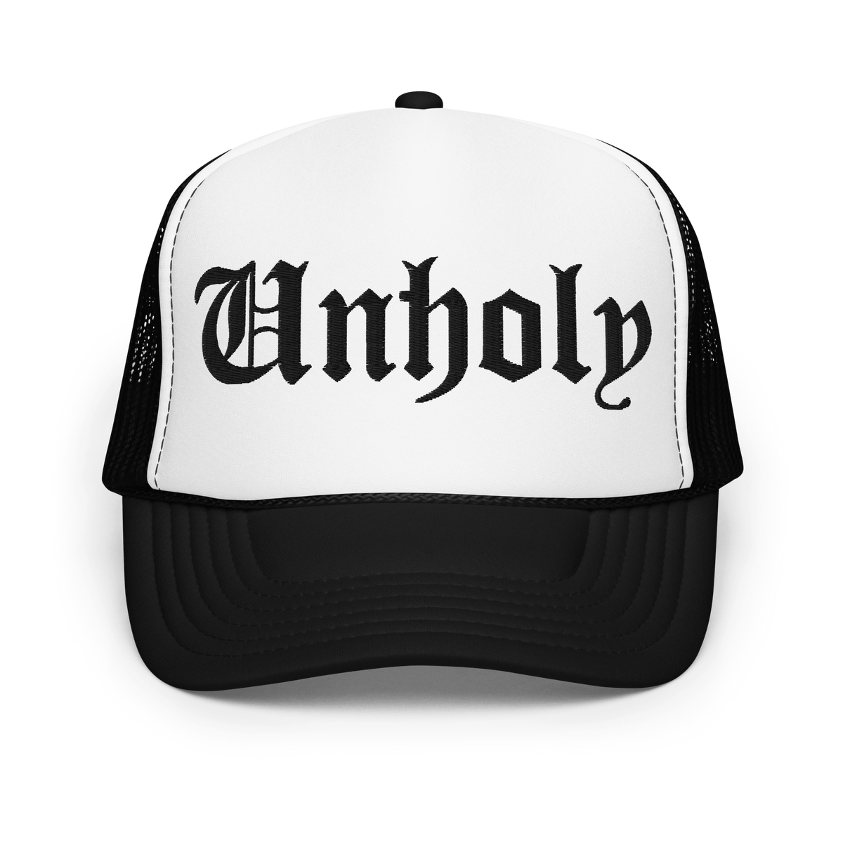Unholy Embroidered Foam Trucker Hat - Goth Cloth Co.5890749_15908