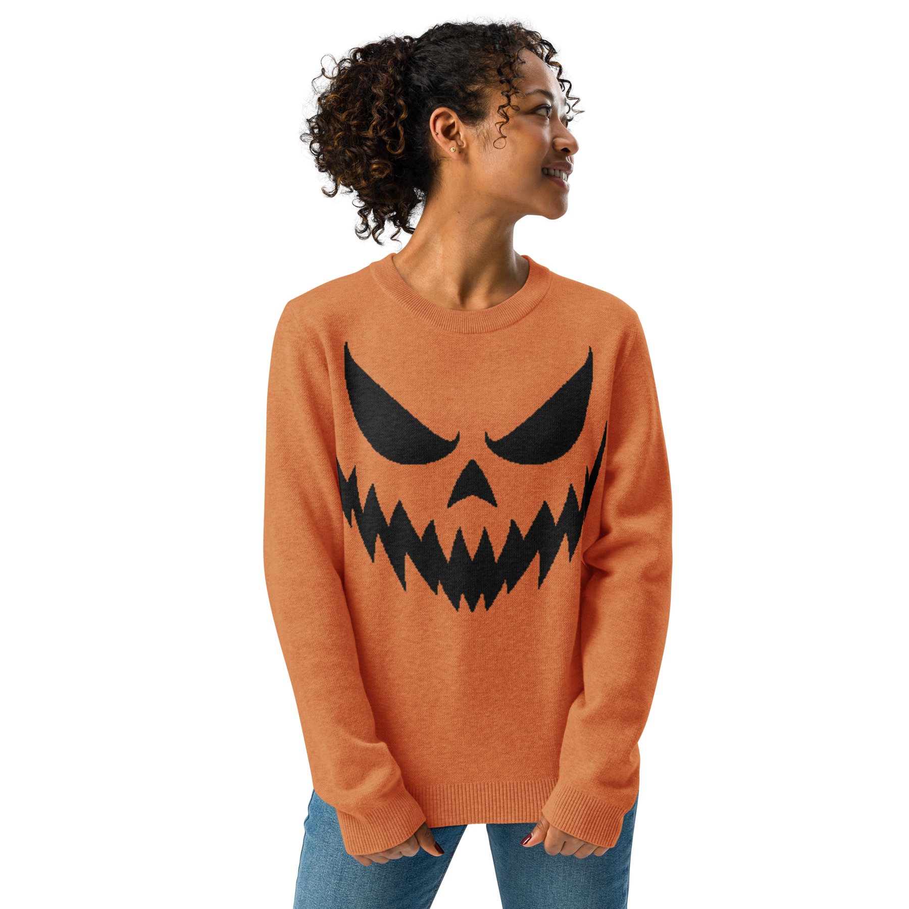 Grinning Ghoul Knit Crewneck Sweater