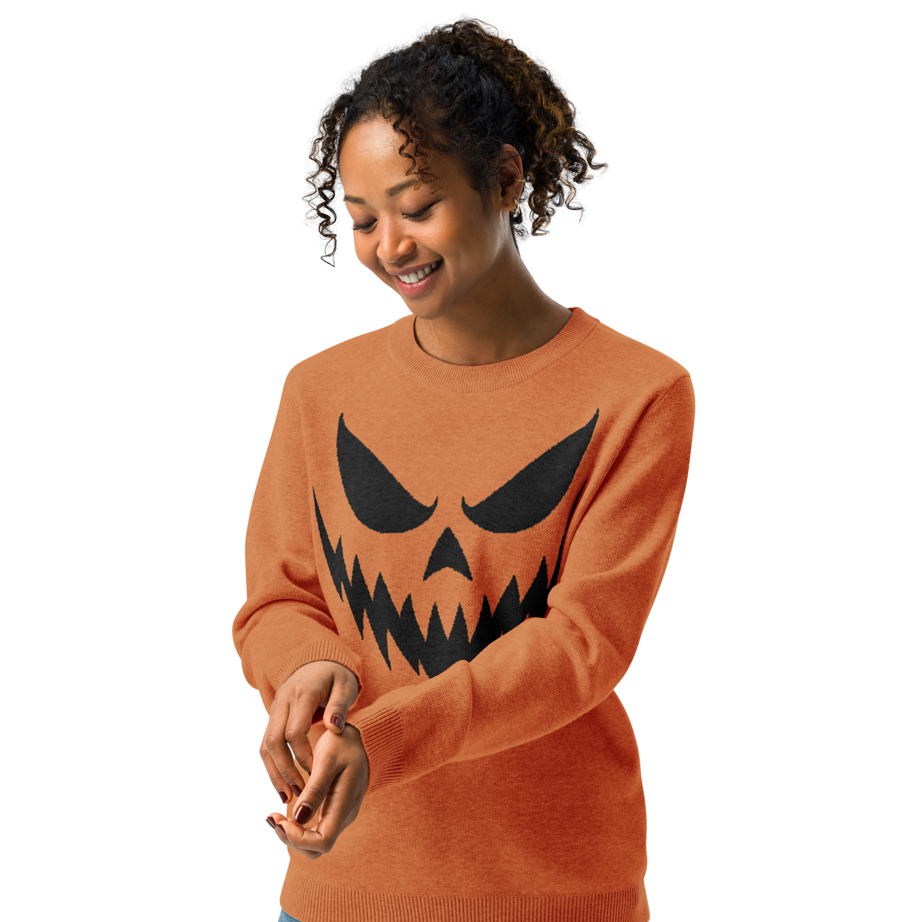 Grinning Ghoul Knit Crewneck Sweater