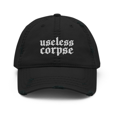 Useless Corpse Gothic Distressed Dad Cap - Goth Cloth Co.9487050_10990