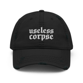 Useless Corpse Gothic Distressed Dad Cap - Goth Cloth Co.9487050_10990