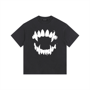 Vampire Bite Vintage Washed Oversized T-Shirt - Goth Cloth Co.gymwear260811PODPQ9398001