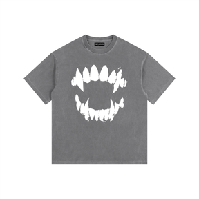 Vampire Bite Vintage Washed Oversized T-Shirt - Goth Cloth Co.gymwear260811PODPQ9398017