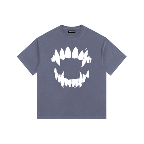 Vampire Bite Vintage Washed Oversized T-Shirt - Goth Cloth Co.gymwear260811PODPQ9398049