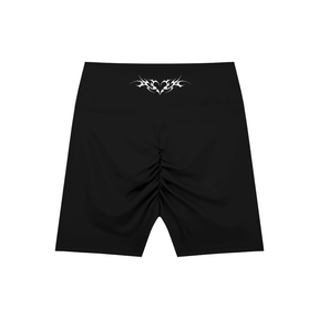Venom Heart High-Waisted Scrunch Yoga Shorts - Goth Cloth Co.260709PODBK1890001