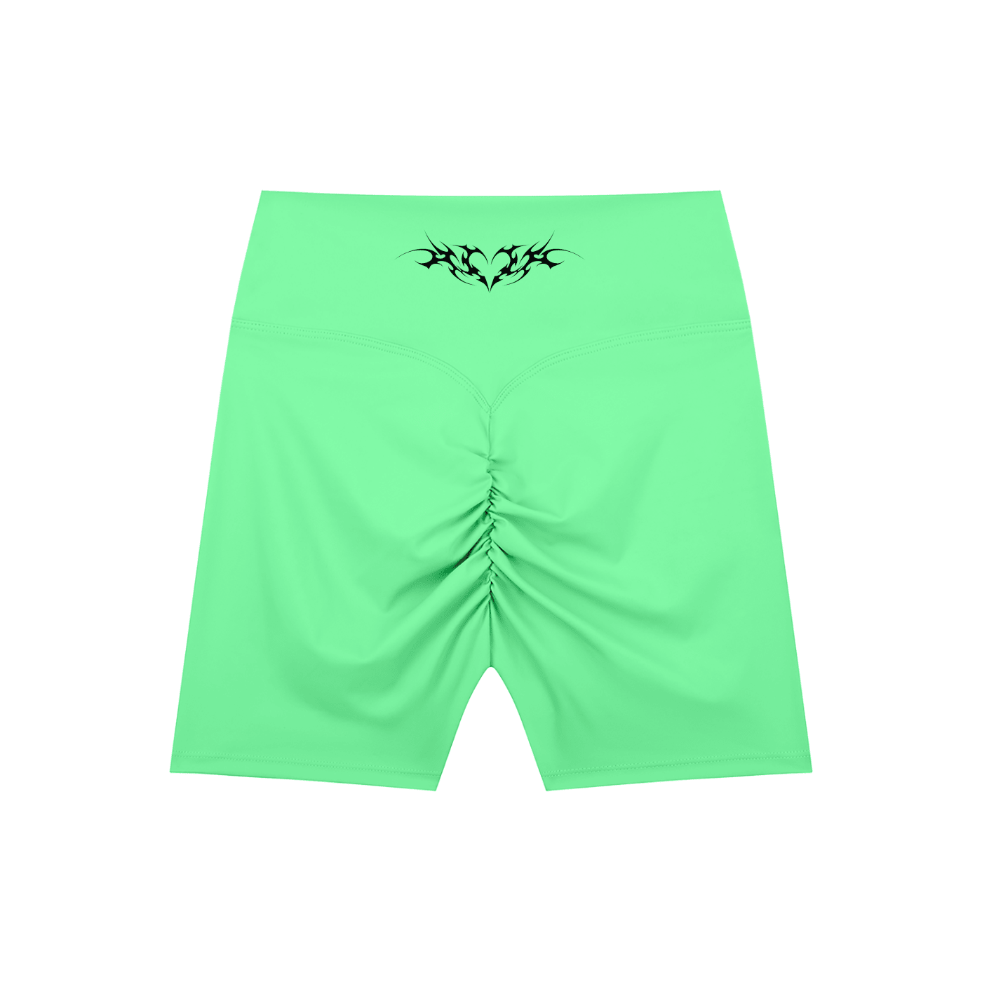 Venom Heart High-Waisted Scrunch Yoga Shorts - Goth Cloth Co.260709PODBK1896006