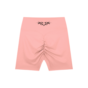 Venom Heart High-Waisted Scrunch Yoga Shorts - Goth Cloth Co.260709PODBK1896016