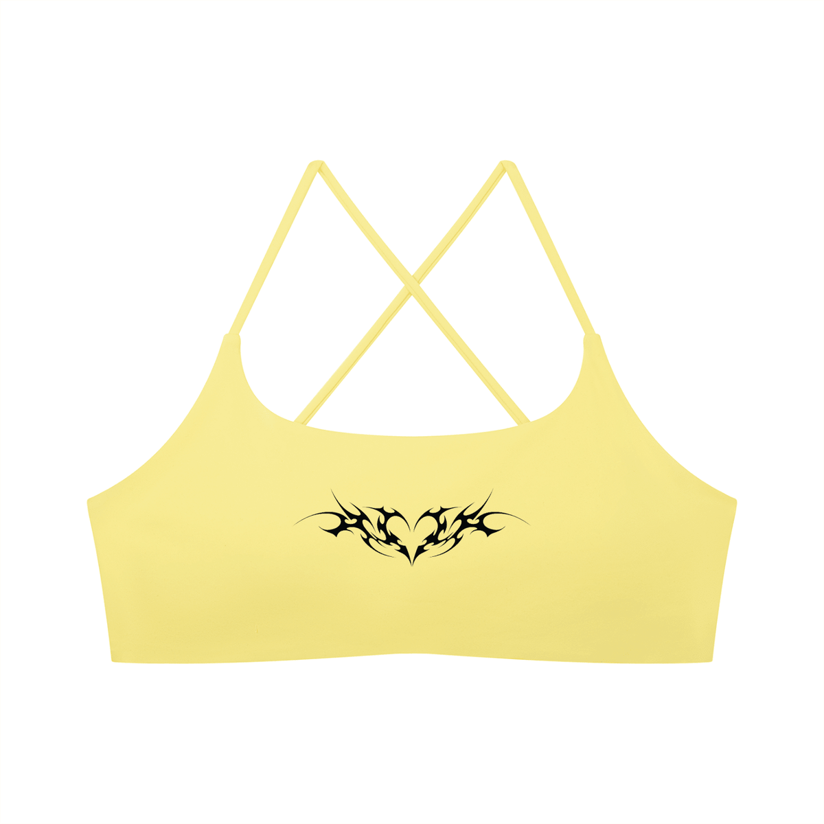 Venom Heart Women's Cross Strap Sports Bra - Goth Cloth Co.gymwear260905PODCI0750001