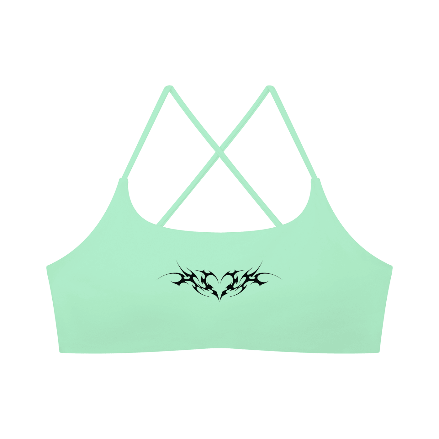 Venom Heart Women's Cross Strap Sports Bra - Goth Cloth Co.gymwear260905PODCI0750006