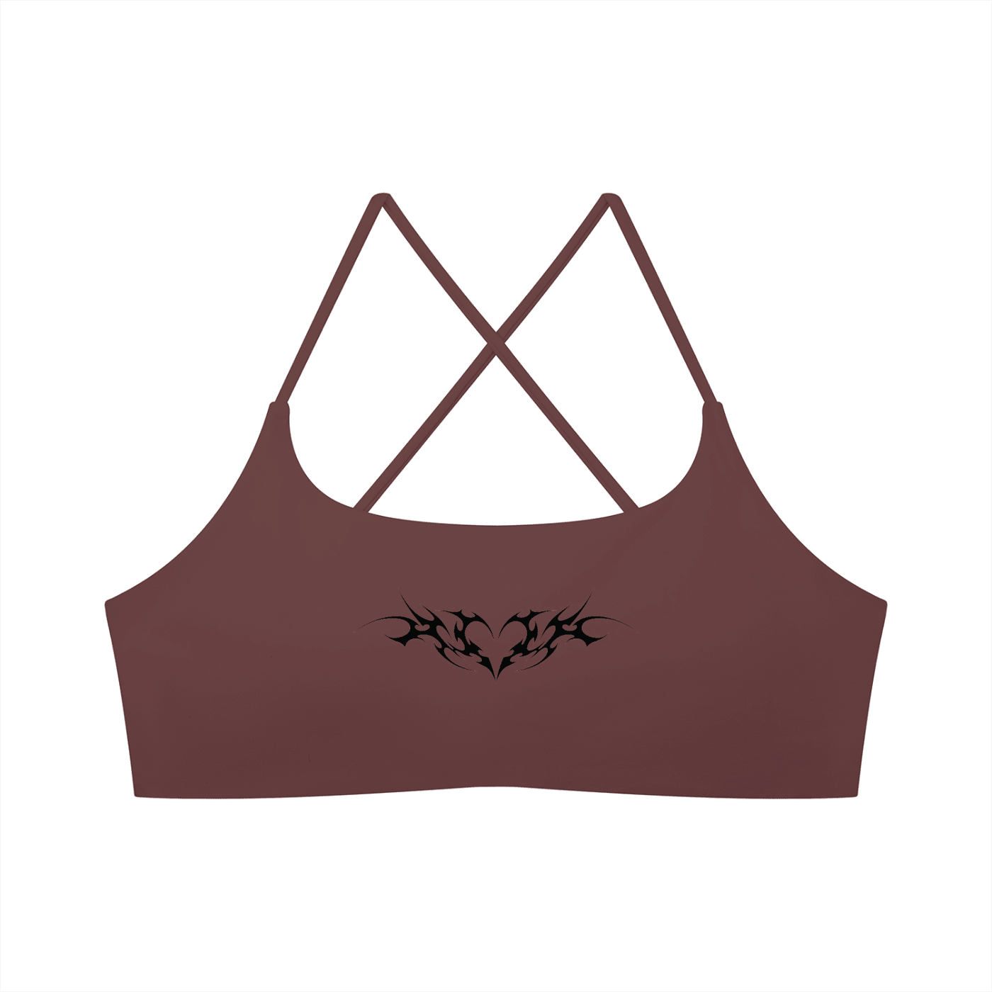 Venom Heart Women's Cross Strap Sports Bra - Goth Cloth Co.gymwear260905PODCI0750011