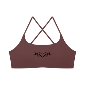 Venom Heart Women's Cross Strap Sports Bra - Goth Cloth Co.gymwear260905PODCI0750011
