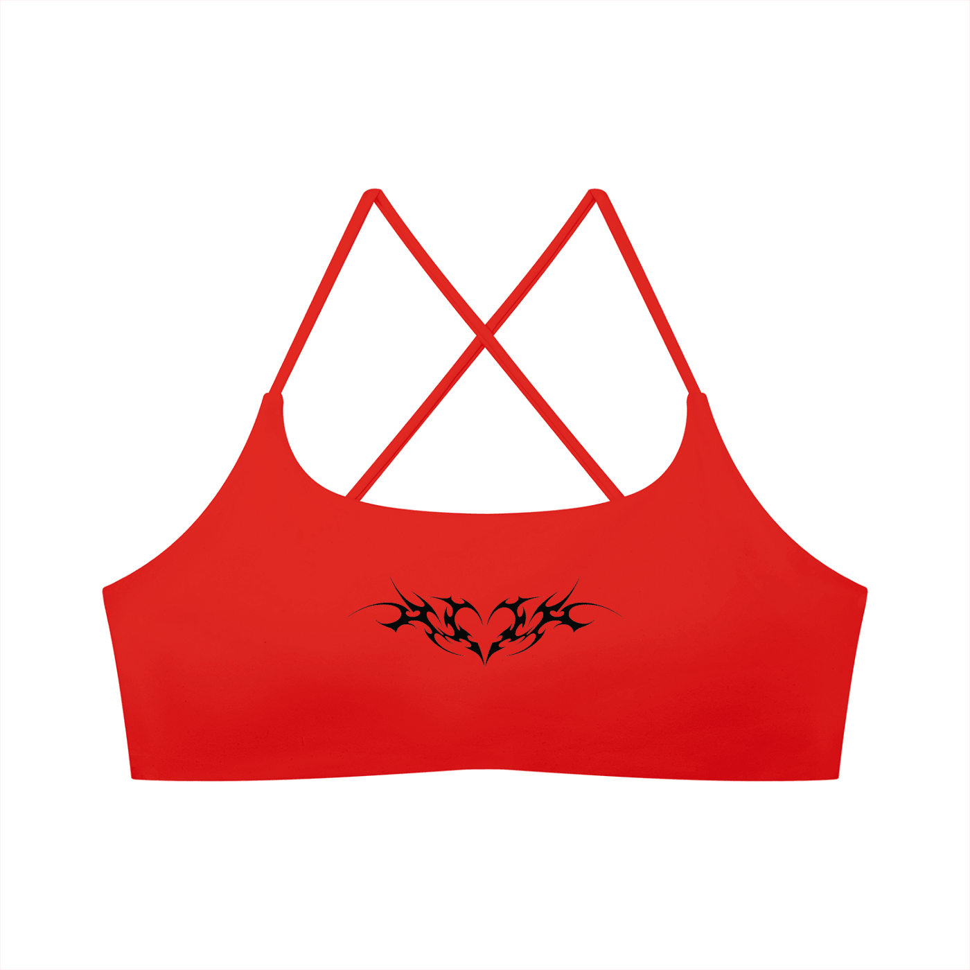 Venom Heart Women's Cross Strap Sports Bra - Goth Cloth Co.gymwear260905PODCI0750016