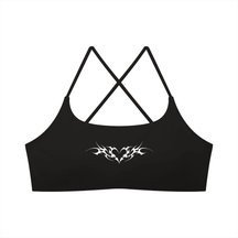 Venom Heart Women's Cross Strap Sports Bra - Goth Cloth Co.gymwear260905PODCI0772001