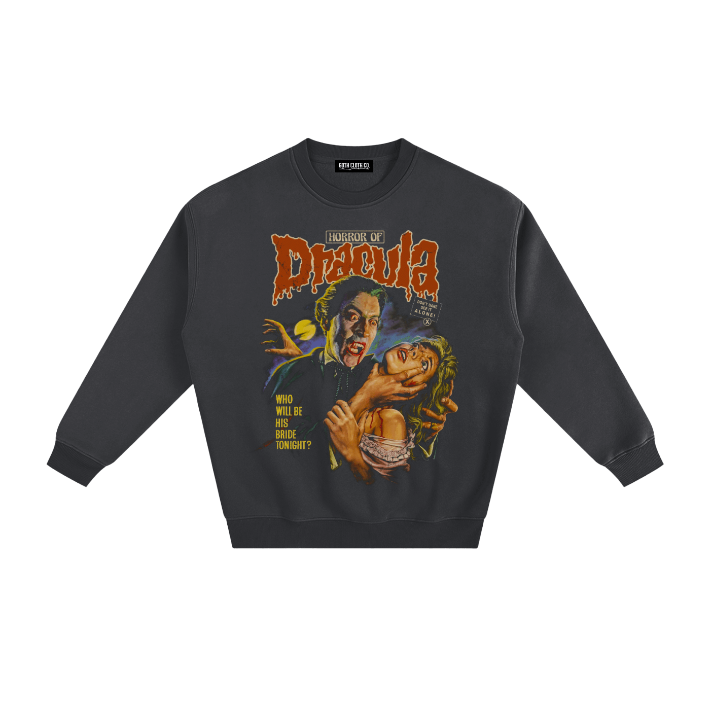 Vintage Dracula Fleeced Sweatshirt - Goth Cloth Co.260916PODRA0285006