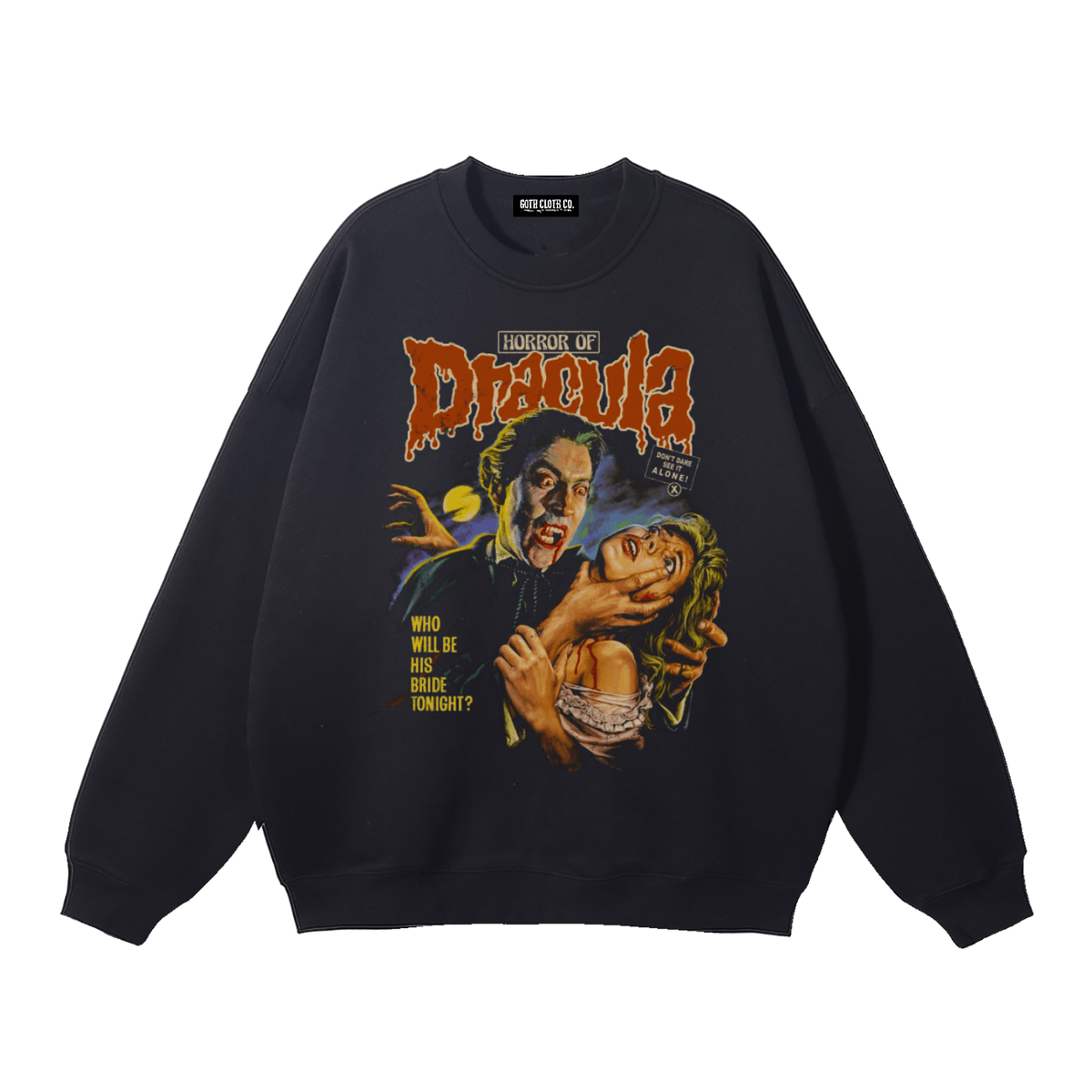 Vintage Dracula Fleeced Sweatshirt - Goth Cloth Co.260916PODRA0285011