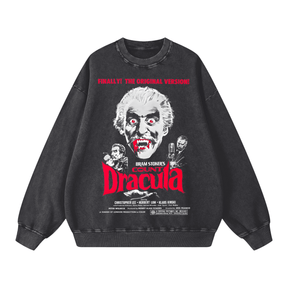 Vintage Dracula Poster Acid Wash Sweatshirt - Goth Cloth Co.260812PODRA5650001