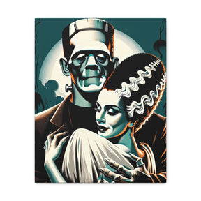 Vintage Horror Frankenstein & Bride Canvas Wall Art - Goth Cloth Co.Canvas25989331548923208699