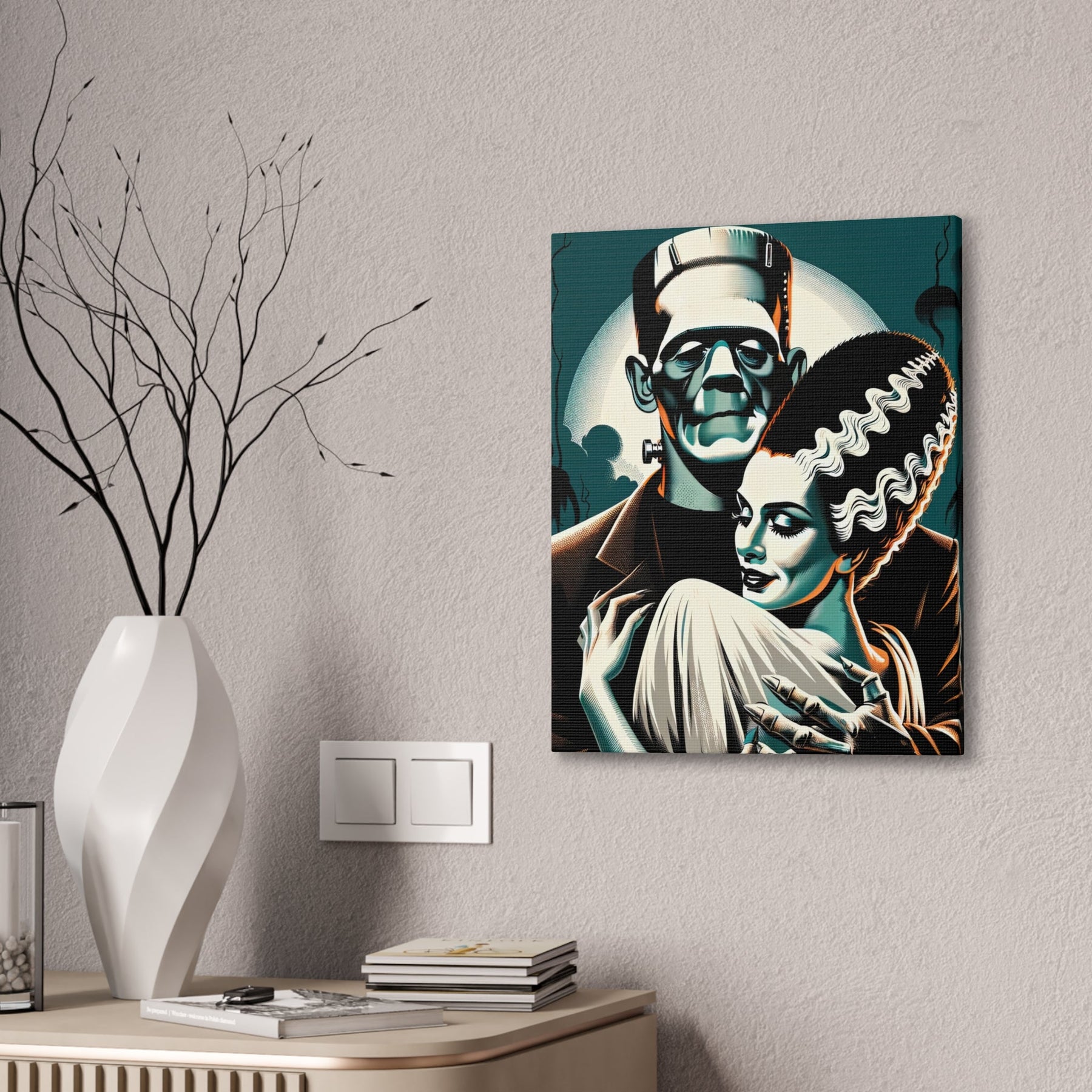 Vintage Horror Frankenstein & Bride Canvas Wall Art - Goth Cloth Co.Canvas31810430303878884373