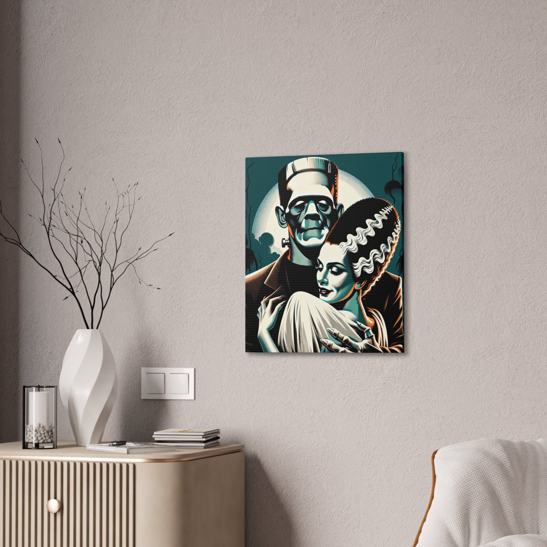 Vintage Horror Frankenstein & Bride Canvas Wall Art - Goth Cloth Co.Canvas31810430303878884373