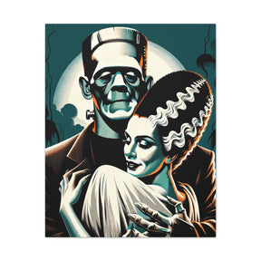 Vintage Horror Frankenstein & Bride Canvas Wall Art - Goth Cloth Co.Canvas74562071980629791761