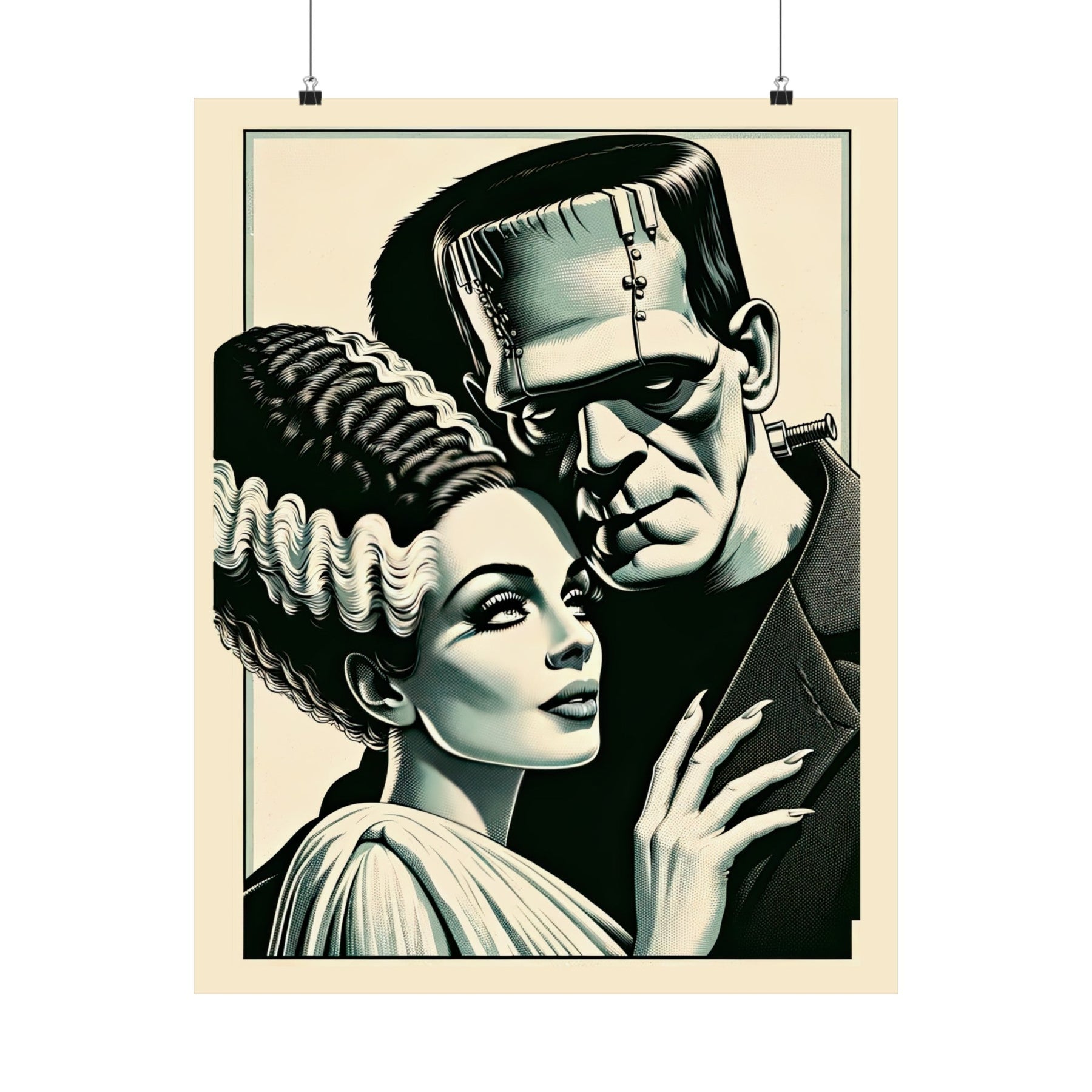 Vintage Horror Frankenstein & Bride Framed Poster - Goth Cloth Co.Poster21473442017683410818