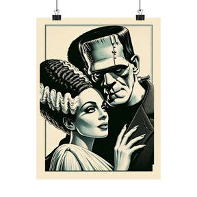 Vintage Horror Frankenstein & Bride Framed Poster - Goth Cloth Co.Poster22653968306995395940