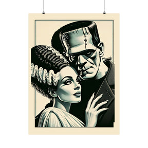 Vintage Horror Frankenstein & Bride Framed Poster - Goth Cloth Co.Poster27945464814954959056