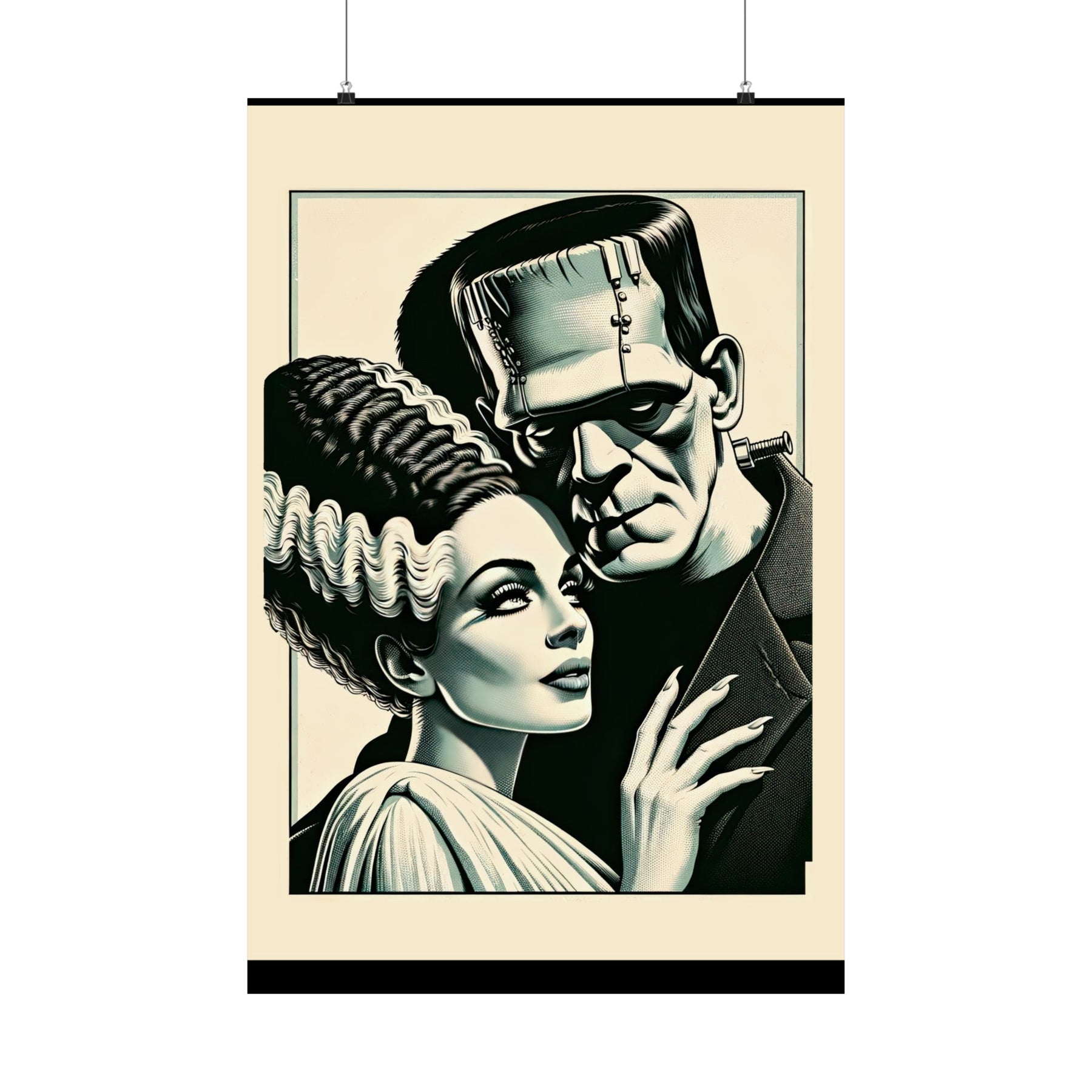 Vintage Horror Frankenstein & Bride Framed Poster - Goth Cloth Co.Poster38188462565350838229