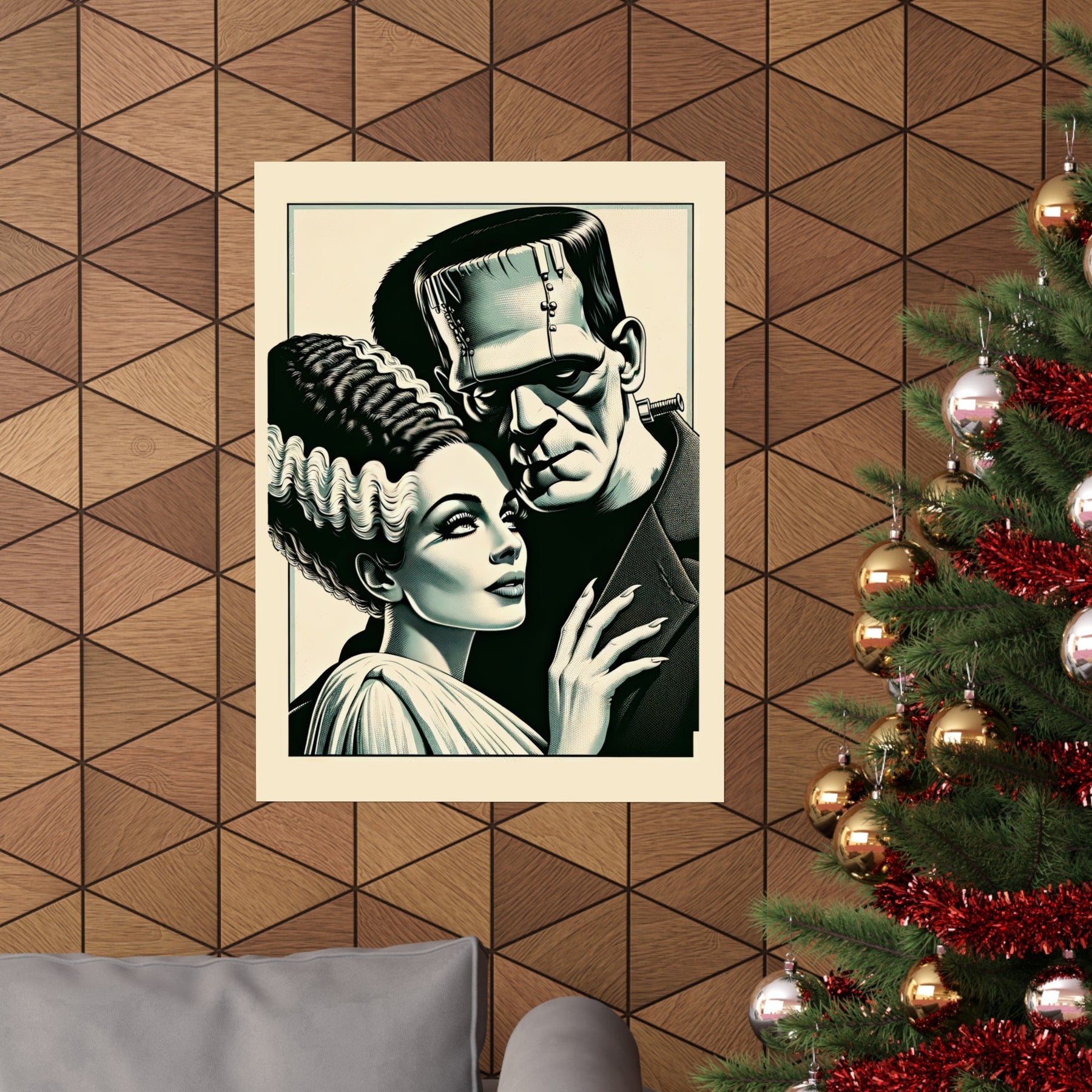 Vintage Horror Frankenstein & Bride Framed Poster - Goth Cloth Co.Poster58650337819744529864