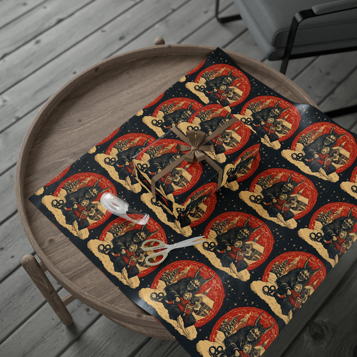 Vintage Krampus Gift Wrap Paper - Goth Cloth Co.Home Decor15588189278913643450