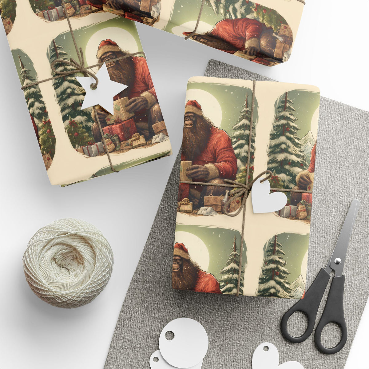 Vintage Sasquatch Gift Wrap - Goth Cloth Co.Home Decor17102749151662921427