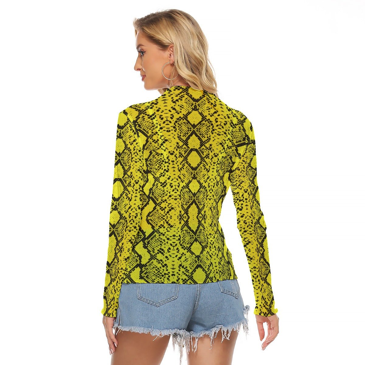 Viper Venom Women's Long Sleeve Mesh Top - Goth Cloth Co.ADS-3WTXWC16-PFCWR-FFFFFF-XS