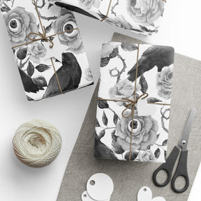 Watchful Eyeball and Raven Spooky Gift Wrap - Goth Cloth Co.Home Decor17750515568660596318