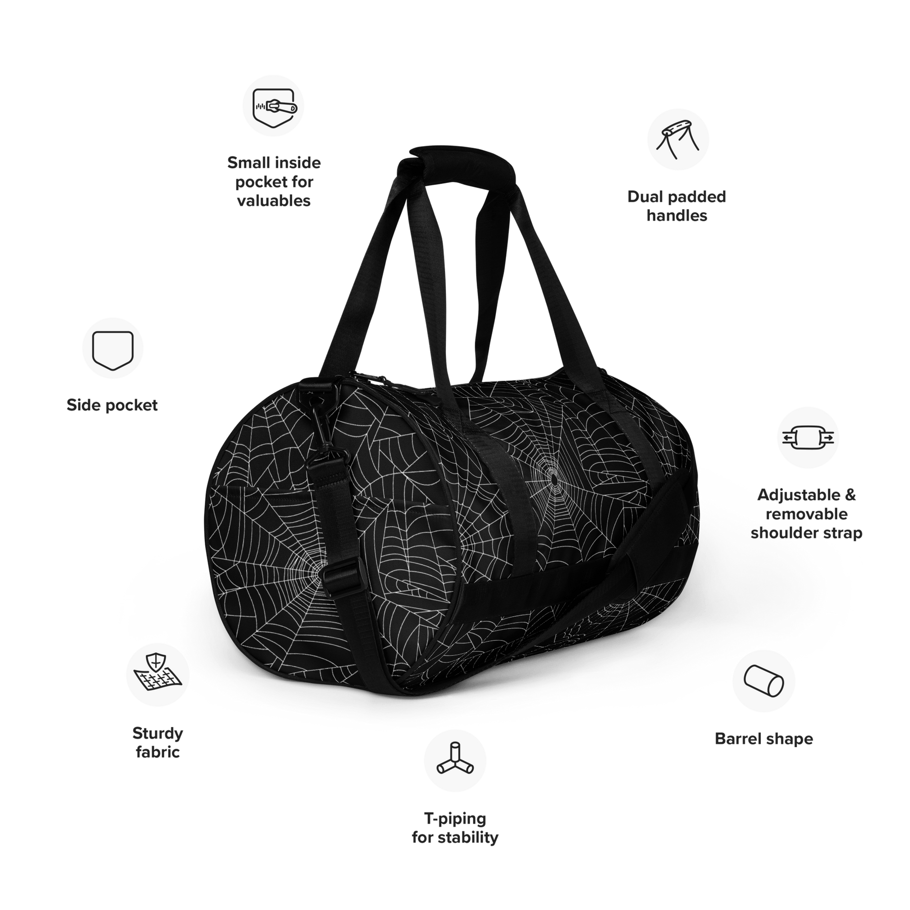 Web Weaver Gym Bag - Goth Cloth Co.9920964_15155