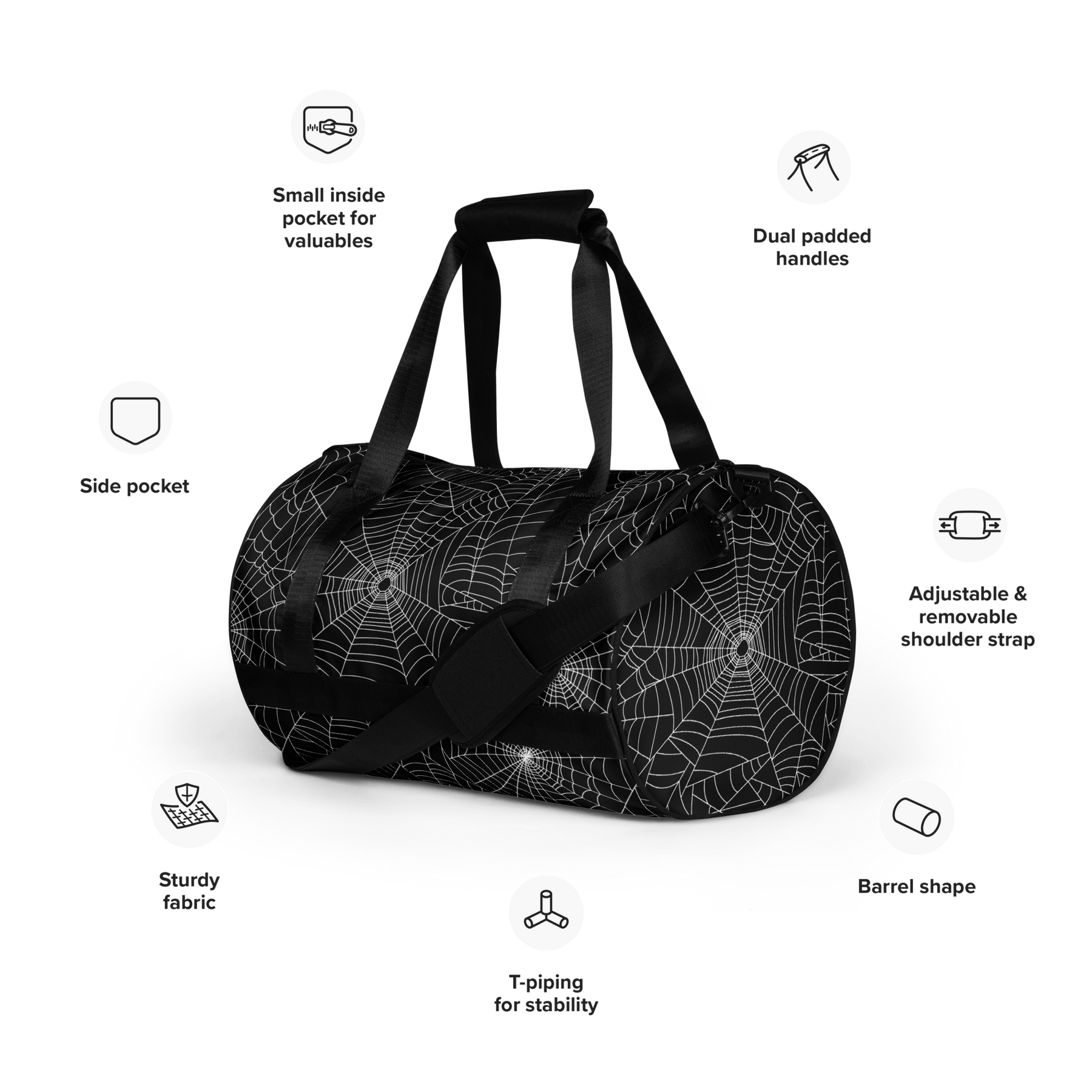 Web Weaver Gym Bag - Goth Cloth Co.9920964_15155