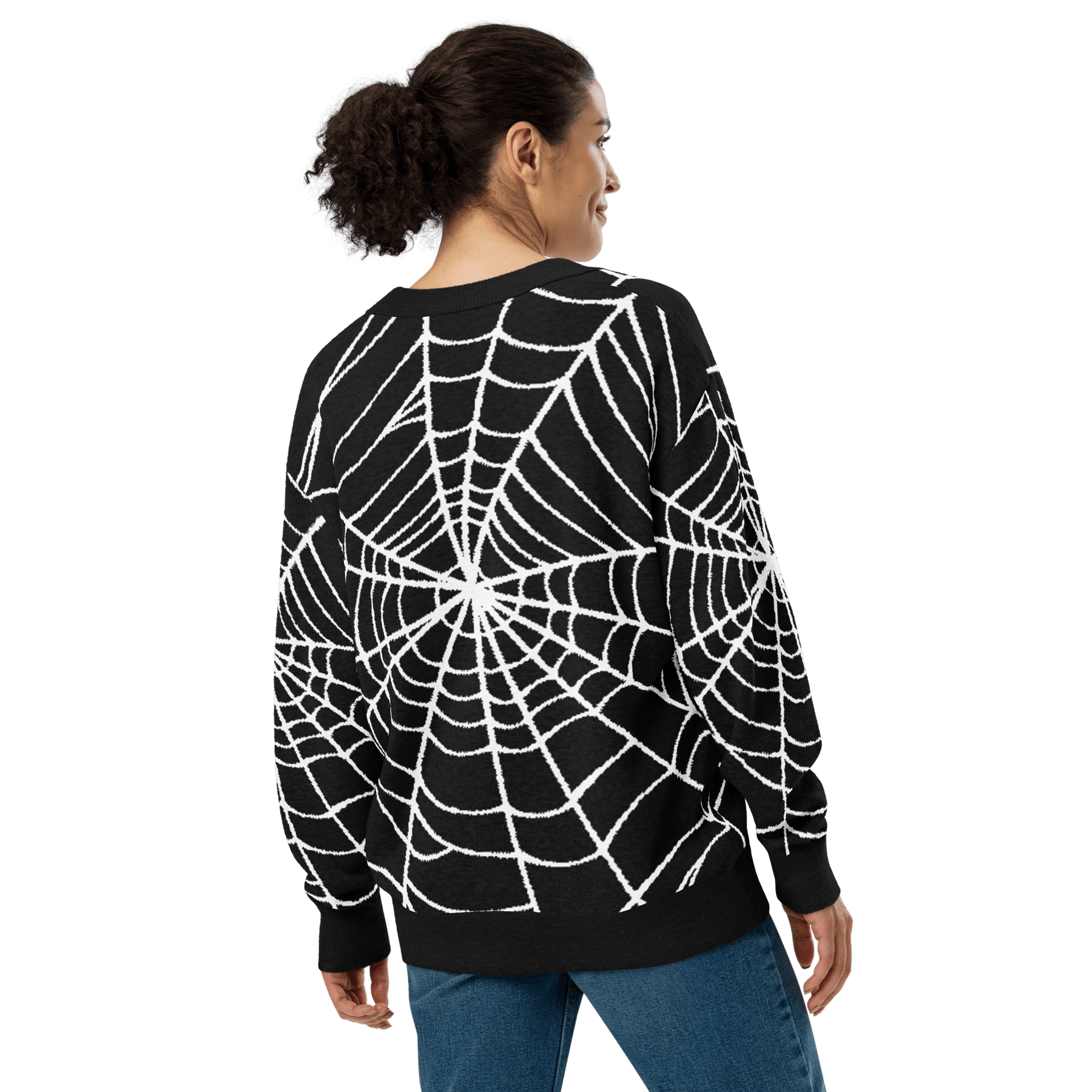 Spider Web Knit Cardigan | Gothic Halloween Button-Up Spider Web Knit Cardigan | Gothic Halloween Button-Up