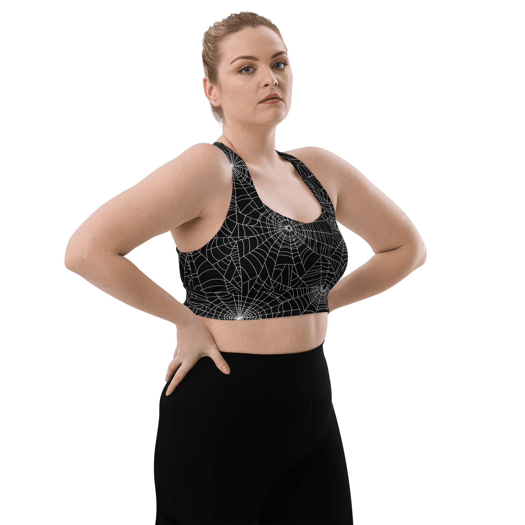 Web Weaver Longline Sports Bra - Goth Cloth Co.4026337_12290