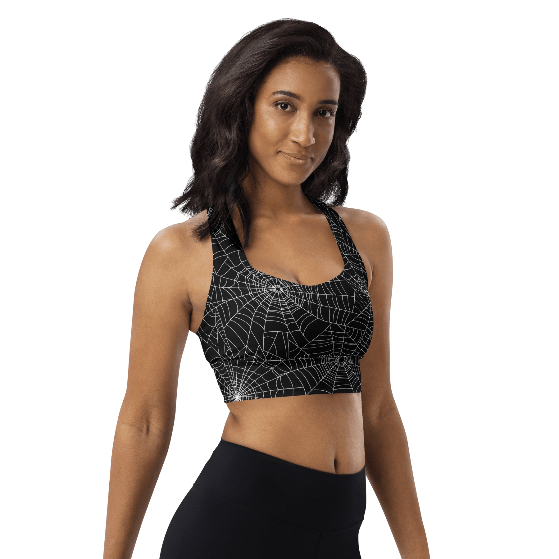 Web Weaver Longline Sports Bra - Goth Cloth Co.4026337_12290